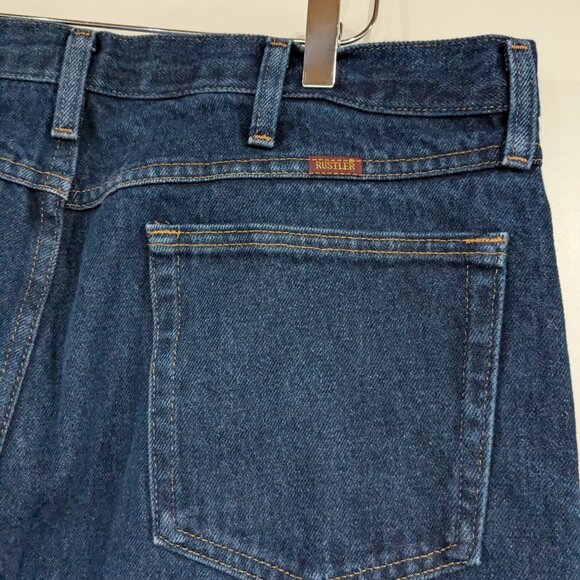 Rustler Dark Wash Straight Leg Jeans Blue Size 38 x 30 - Picture 4 of 5